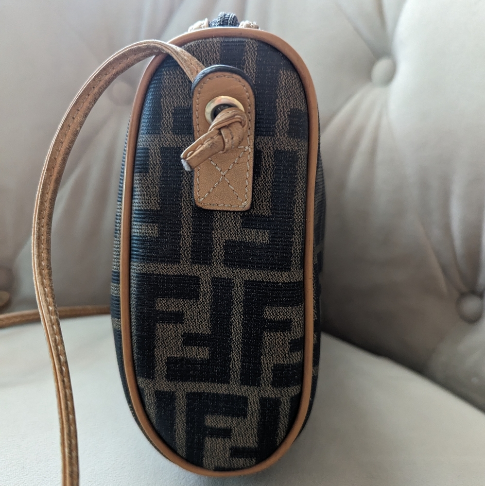Fendi Brown and Black Zucca Crossbody Bag - Picture 7 of 15